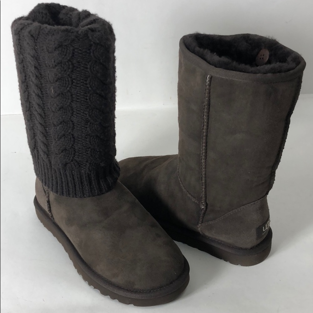 Ugg Boots Tularosa Route Detachable Chocolate New - Picture 4 of 8